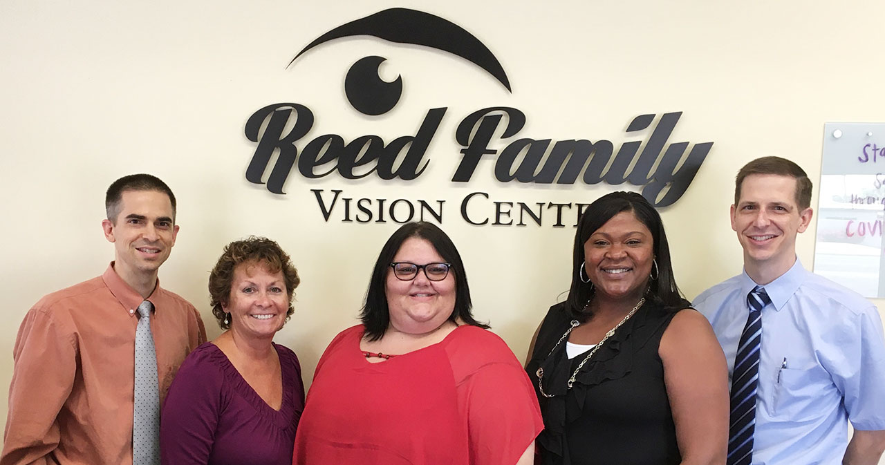 team photo at Reed Family Vision Center